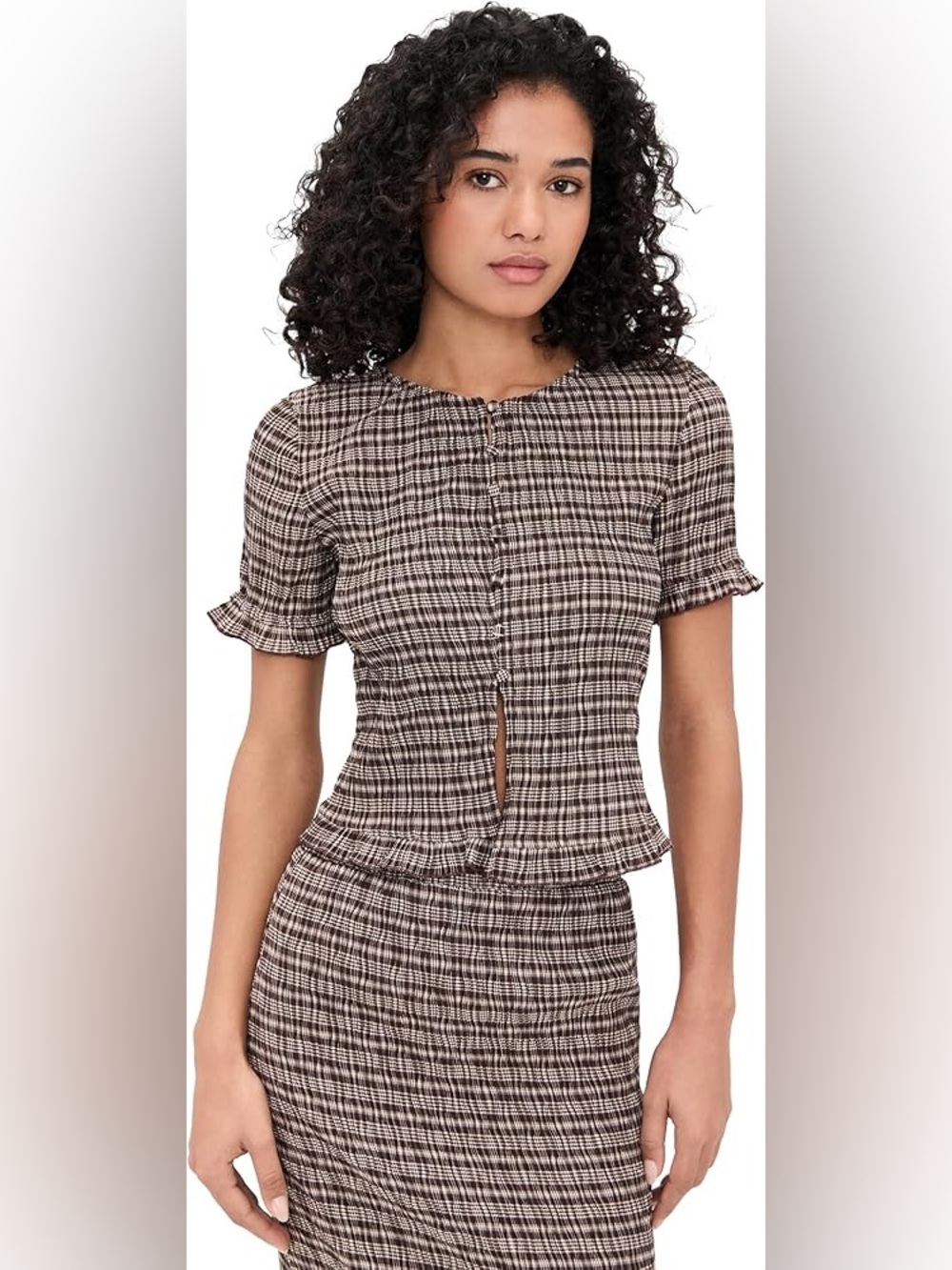 Bailey Rose Plaid Blouse & Skirt - Size Small BNWT